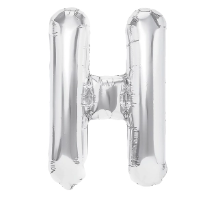 Balon foliowy litera H srebrny 40cm N