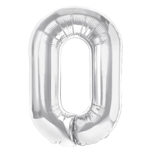 Balon foliowy litera O srebrny 40cm N