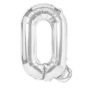 Balon foliowy litera Q srebrny 40cm N