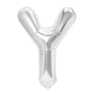 Balon foliowy litera Y srebrny 40cm N
