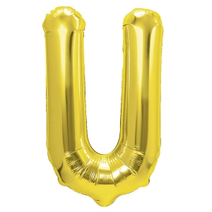 Balon foliowy litera U złoty 70cm L