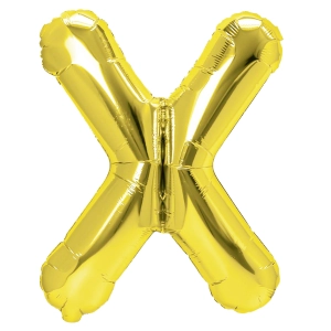 Balon foliowy litera X złoty 70cm L