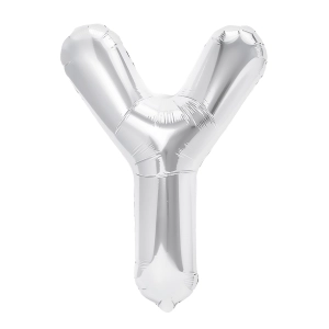 Balon foliowy litera Y srebrny 70cm L