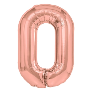Balon foliowy cyfra 0 rose gold 100cm N