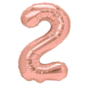Balon foliowy cyfra 2 rose gold 100cm N