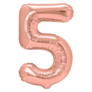 Balon foliowy cyfra 5 rose gold 100cm N