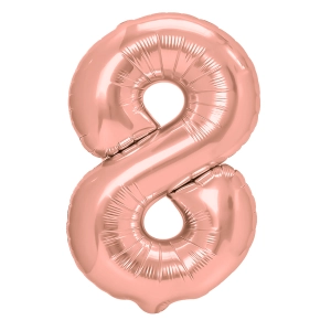 Balon foliowy cyfra 8 rose gold 100cm N