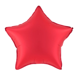 Balon foliowy Gwiazda matowy czerwony 18cali N