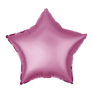 Balon foliowy Gwiazda matowy ciemnoróżowy 18cali N