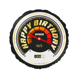Balon foliowy Happy Birthday Wyścigówki 45cm