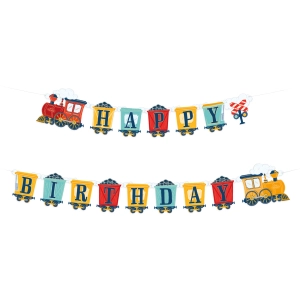 Baner Happy Birthday Ciuchcia 240x19,5 cm