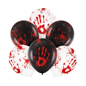 Balony Halloween Bloody Night 12 cali 6 szt