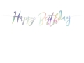 Baner Happy Birthday opalizujący 62cm