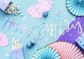 Baner Happy Birthday opalizujący 62cm