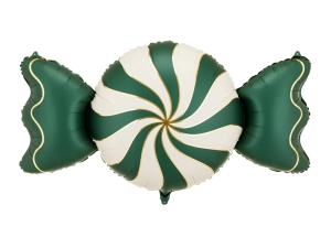 Balon foliowy Cukierek, 113x54 cm, beżowo-zielony