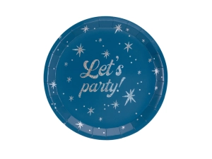 Talerzyki Let's party!, 23 cm, granatowy