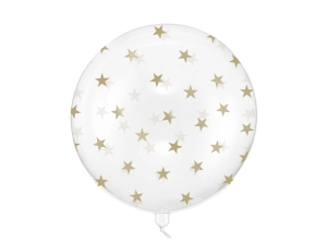 Balon Bubble Gwiazdki, 60 cm, transparentny