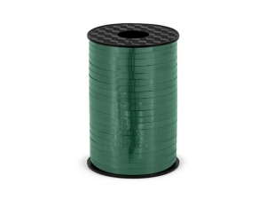Wstążka plastikowa metalizowana 5mm/225m, ciemnozielony