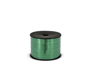 Wstążka plastikowa metalizowana 5mm/90m, ciemnozielony