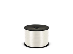 Wstążka plastikowa matowa 5mm/90m, biały