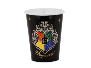 Kubeczki Harry Potter Herb Hogwartu, 250 ml, czarne