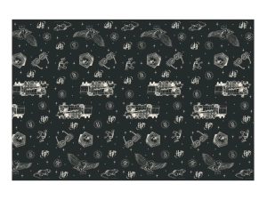 Obrus papierowy Harry Potter, 180x120 cm, czarny
