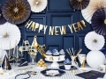 Baner Happy New Year złoty 90cm