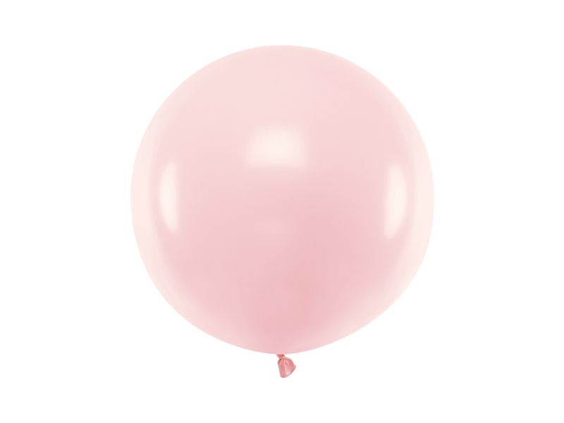 Balon okrągły blady róż pastelowy 60cm