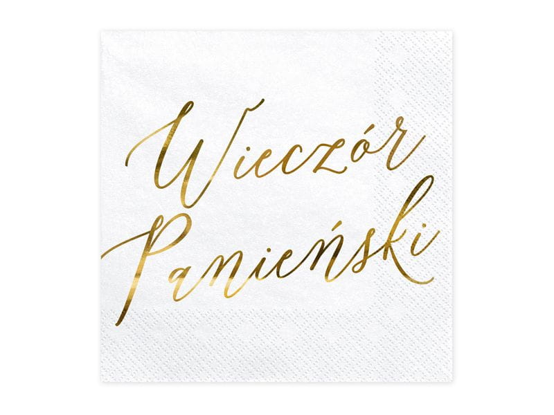 Serwetki papierowe wieczór panieński białe 20szt.