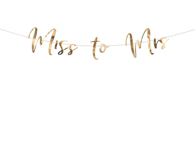 Baner Miss to Mr złoty róż 76cm