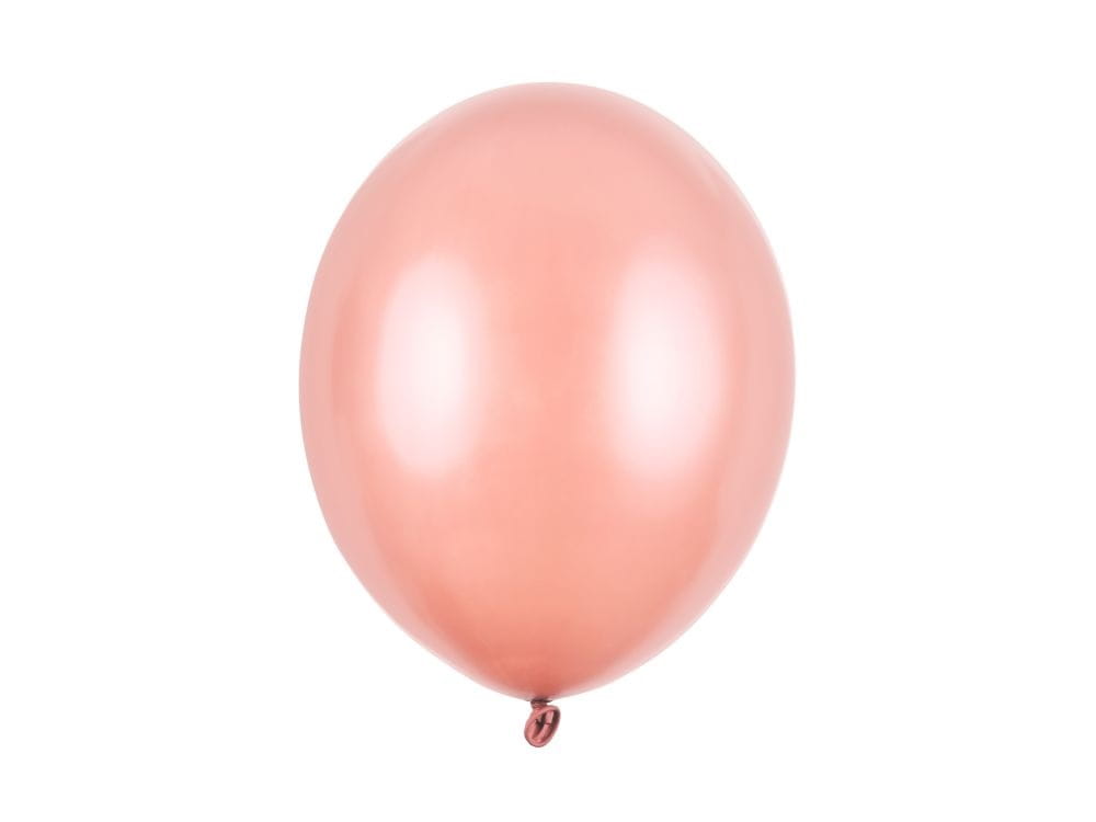 Balon złoty róż metaliczny 27cm 1szt.