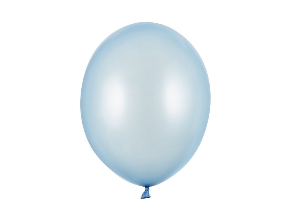 Balon błękitny metaliczny 27cm 1szt.