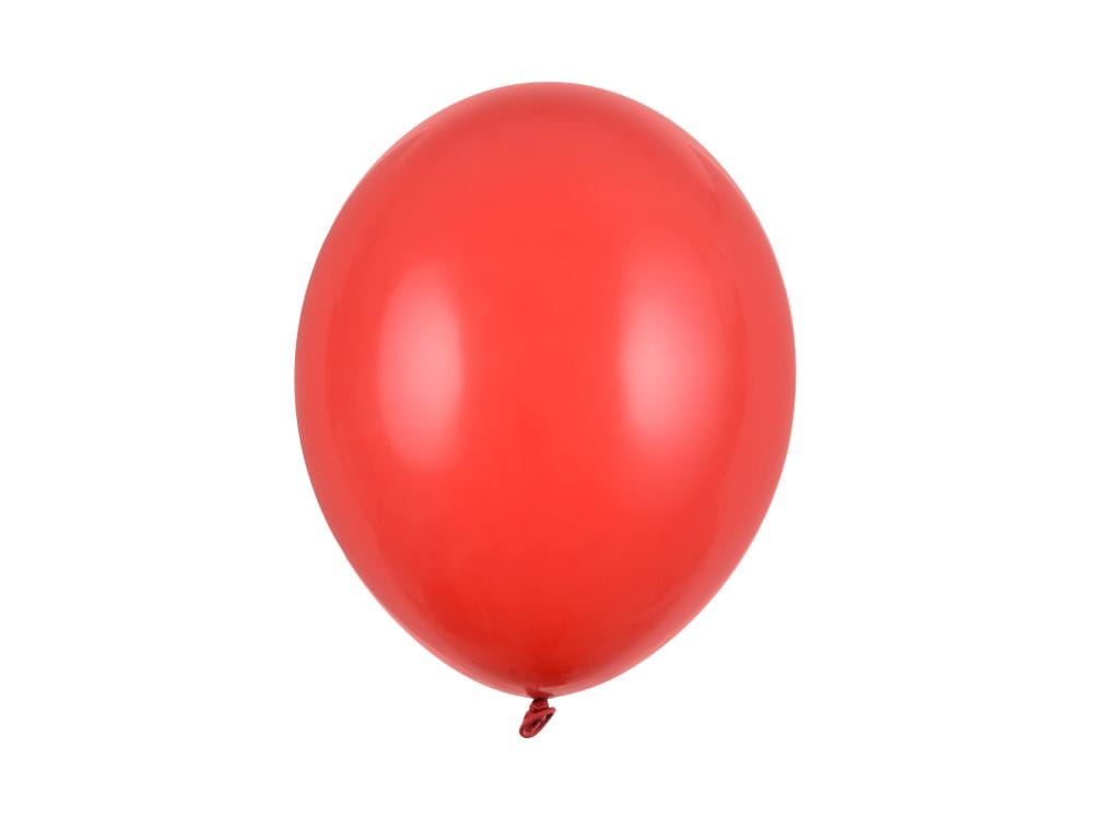 Balon czerwony pastelowy 27cm 1szt