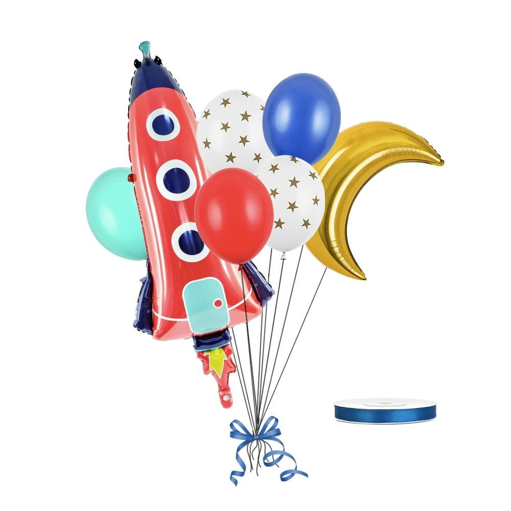 Bukiet z balonów na urodziny rakieta