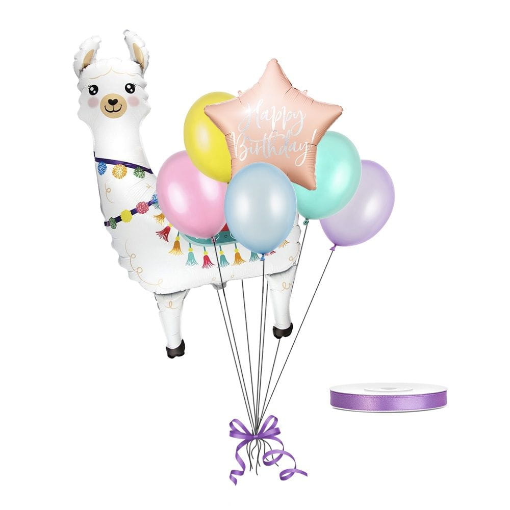 Bukiet z balonów na urodziny lama