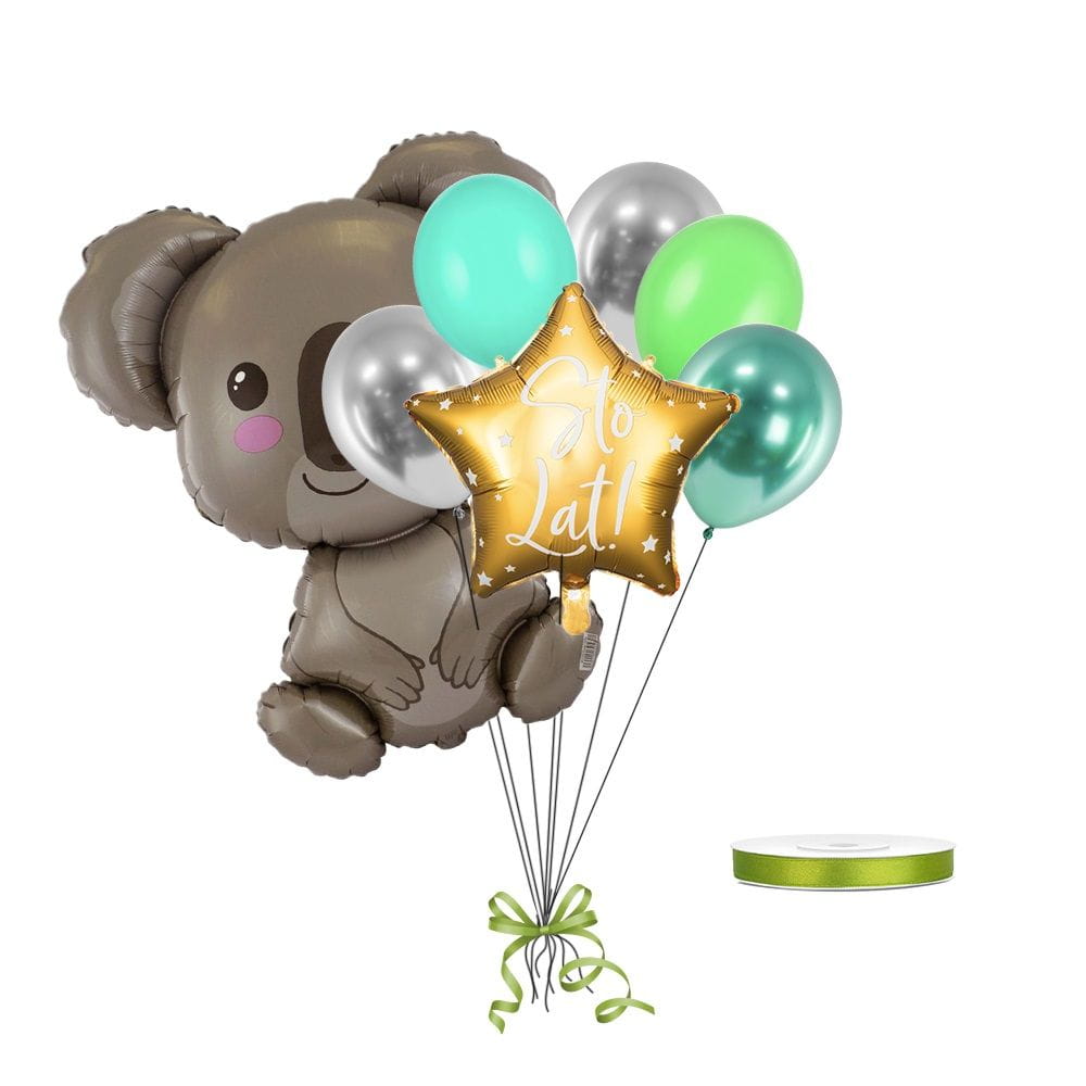 Bukiet z balonów na urodziny miś koala