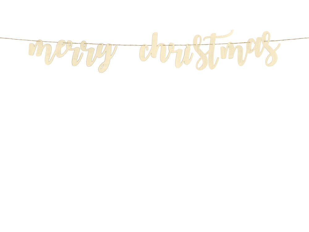 Drewniany baner Merry Christmas 87cm