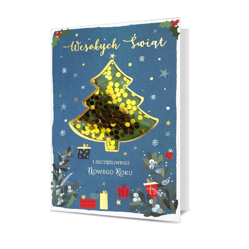 Kartka Świąteczna - Wesołych Świąt i Szczęśliwego Nowego Roku - HM200-2423