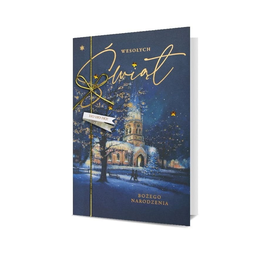 Kartka Świąteczna - Wesołych Świąt Bożego Narodzenia - HM100-1068