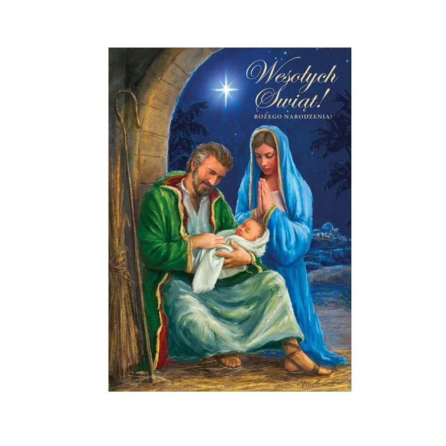 Kartka na Boże Narodzenie - Wesołych Świąt Bożego Narodzenia - K. B6-1428