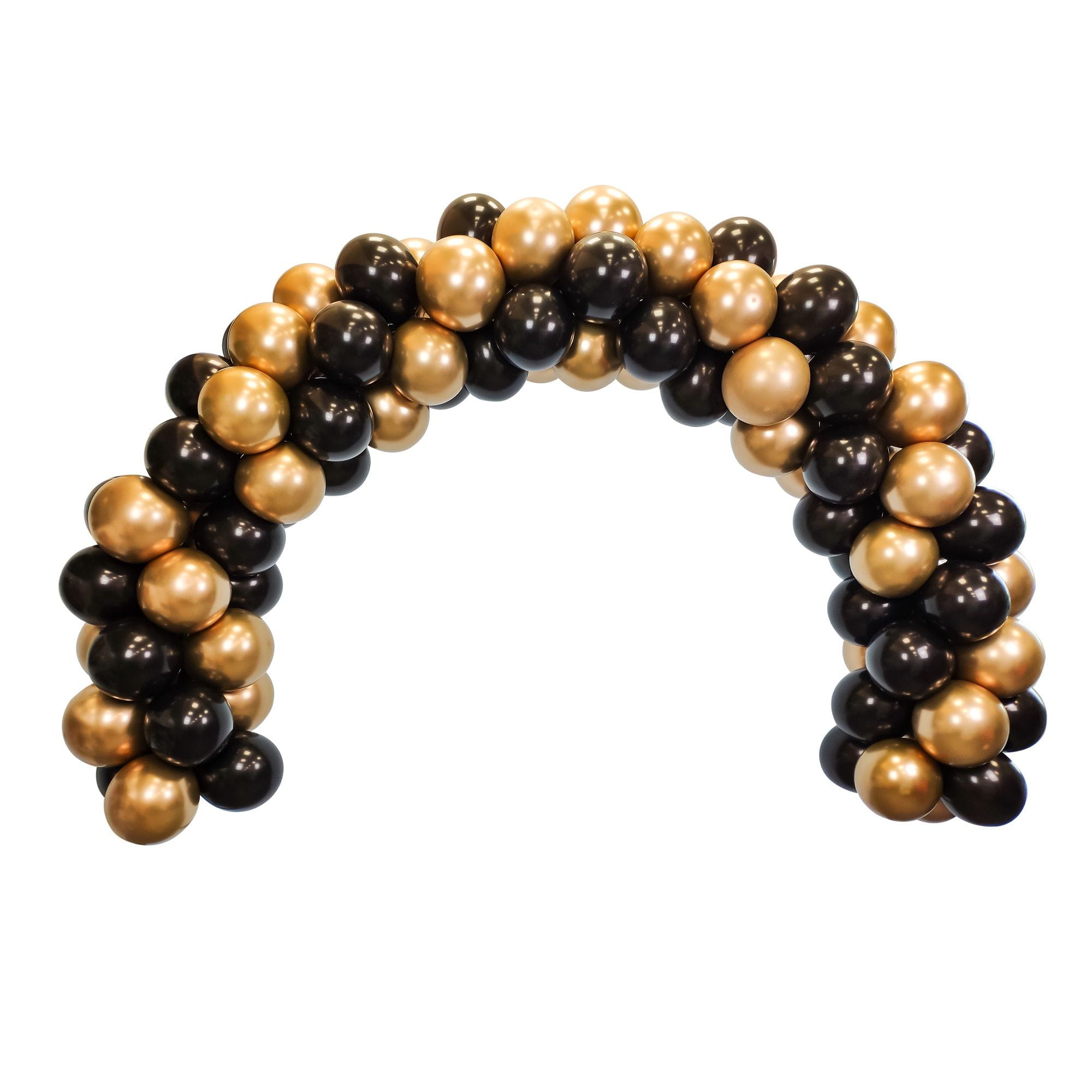 Łuk z balonów czarny i złoty