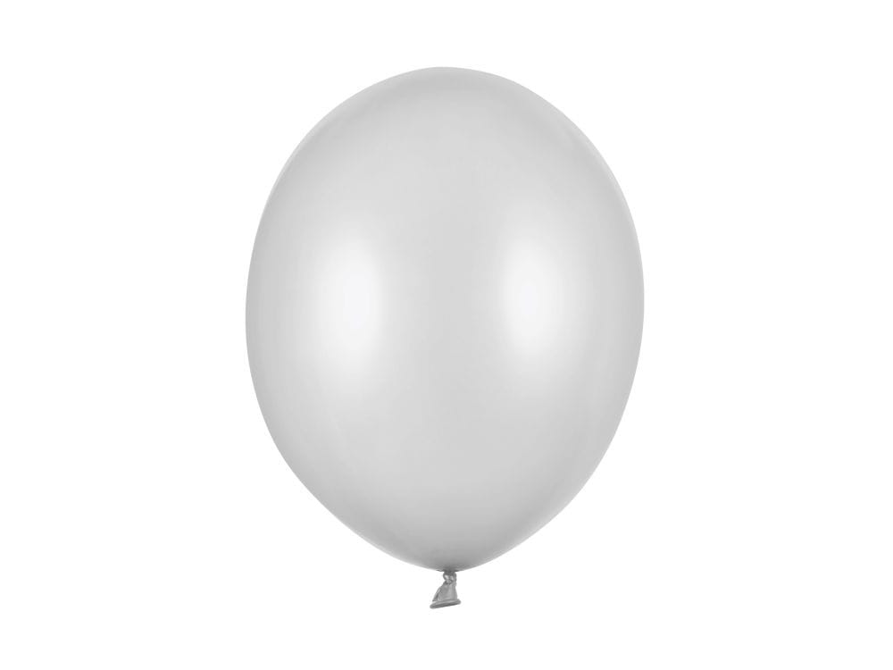 Balony srebrne metaliczne 27cm 100szt.
