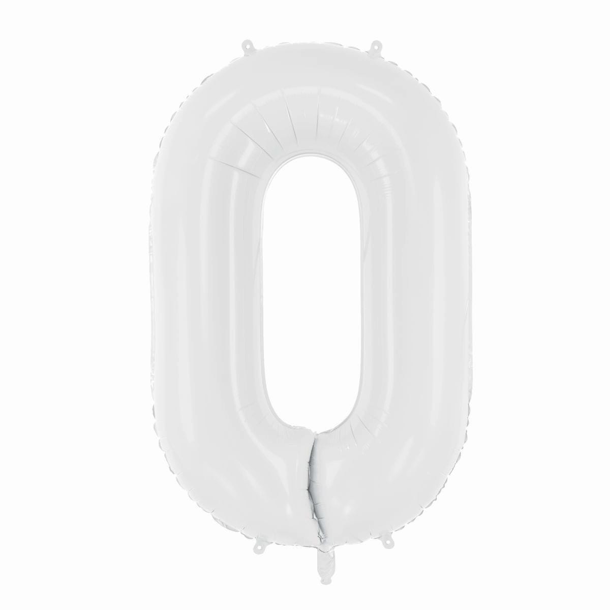Balon foliowy cyfra 0 biały 85cm