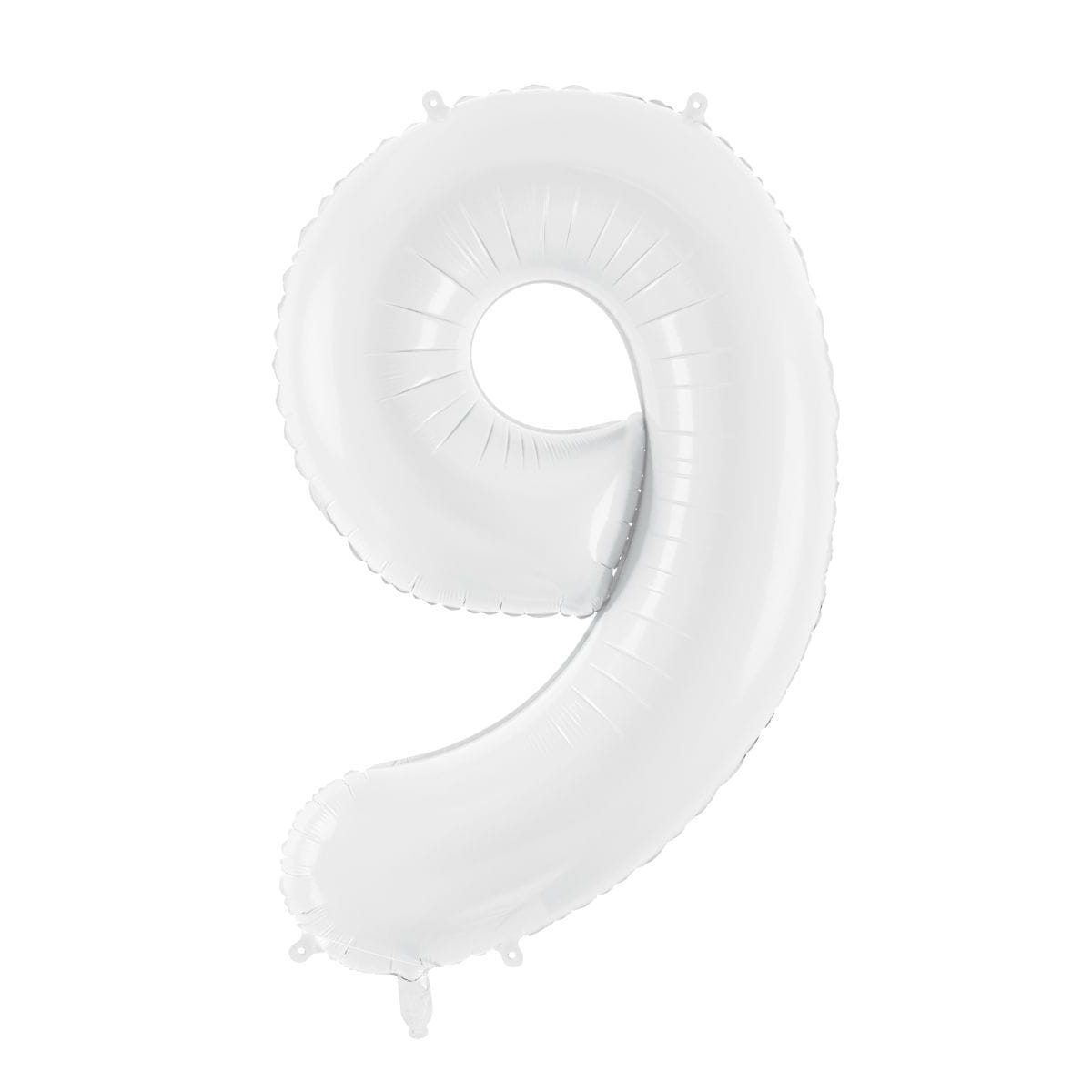 Balon foliowy cyfra 9 biały 85cm