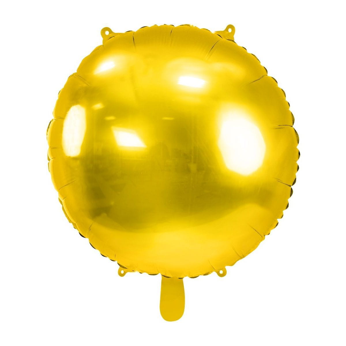 Balon foliowy okrągły pastylka złoty 35cm