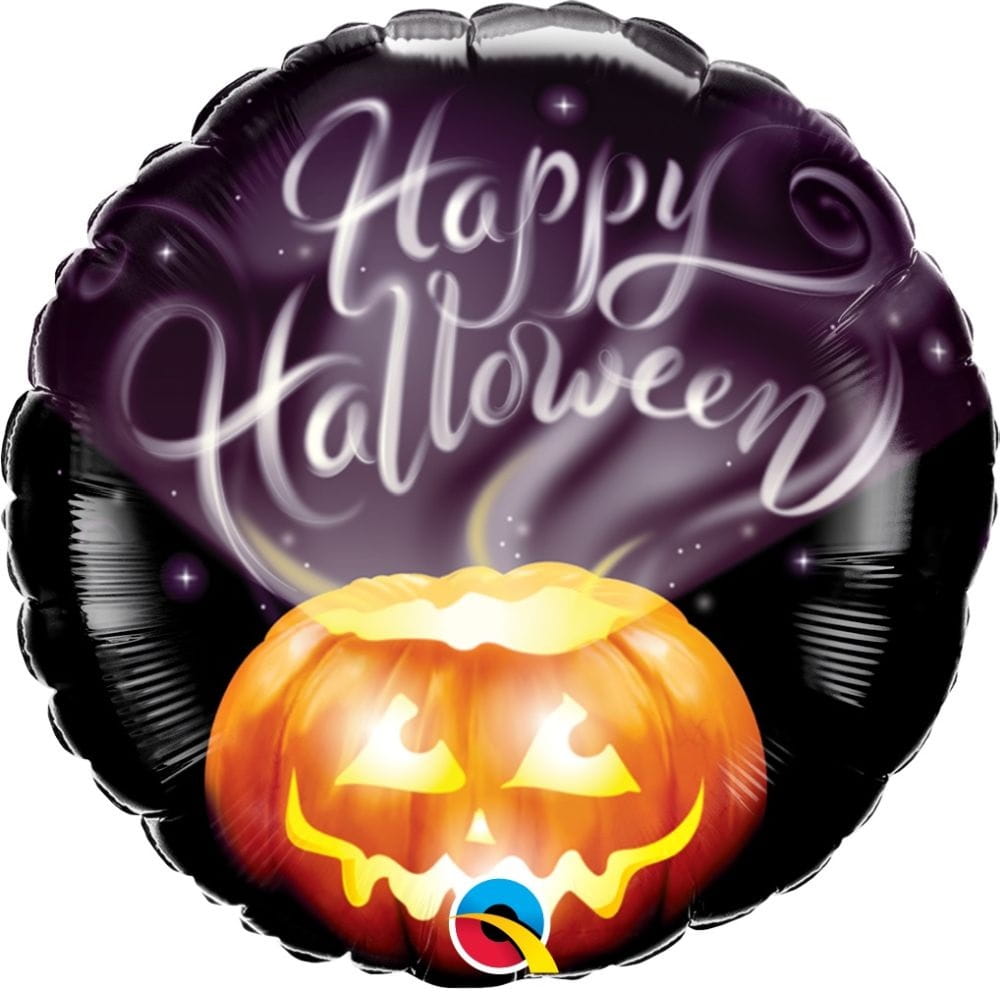 Balon foliowy dynia wispy smoke Happy Halloween 45cm