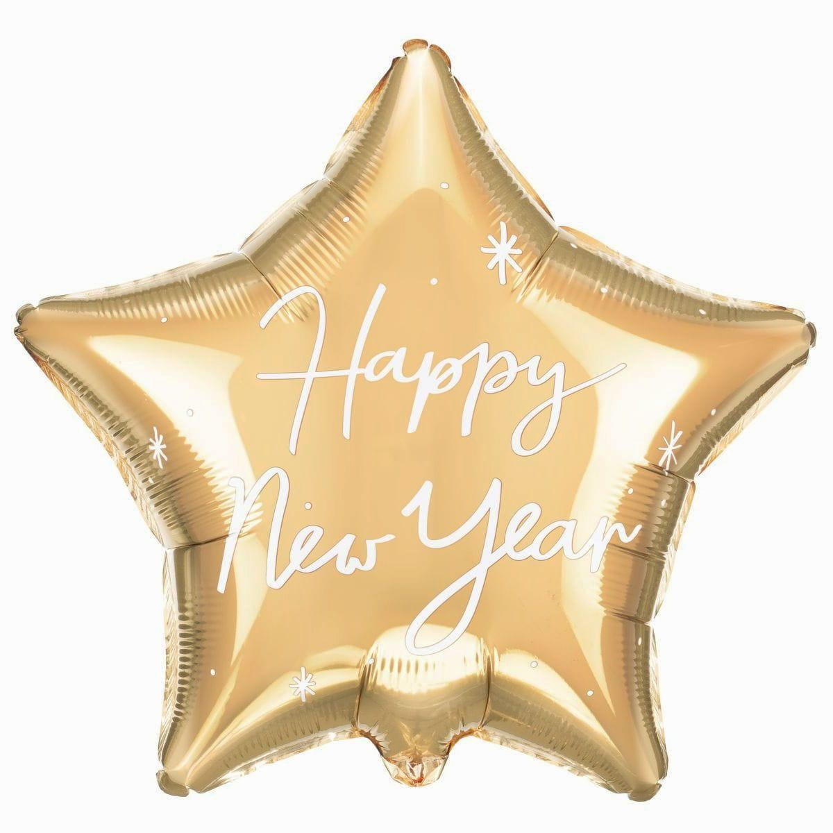 Balon foliowy gwiazda Happy New Year złoty 45cm