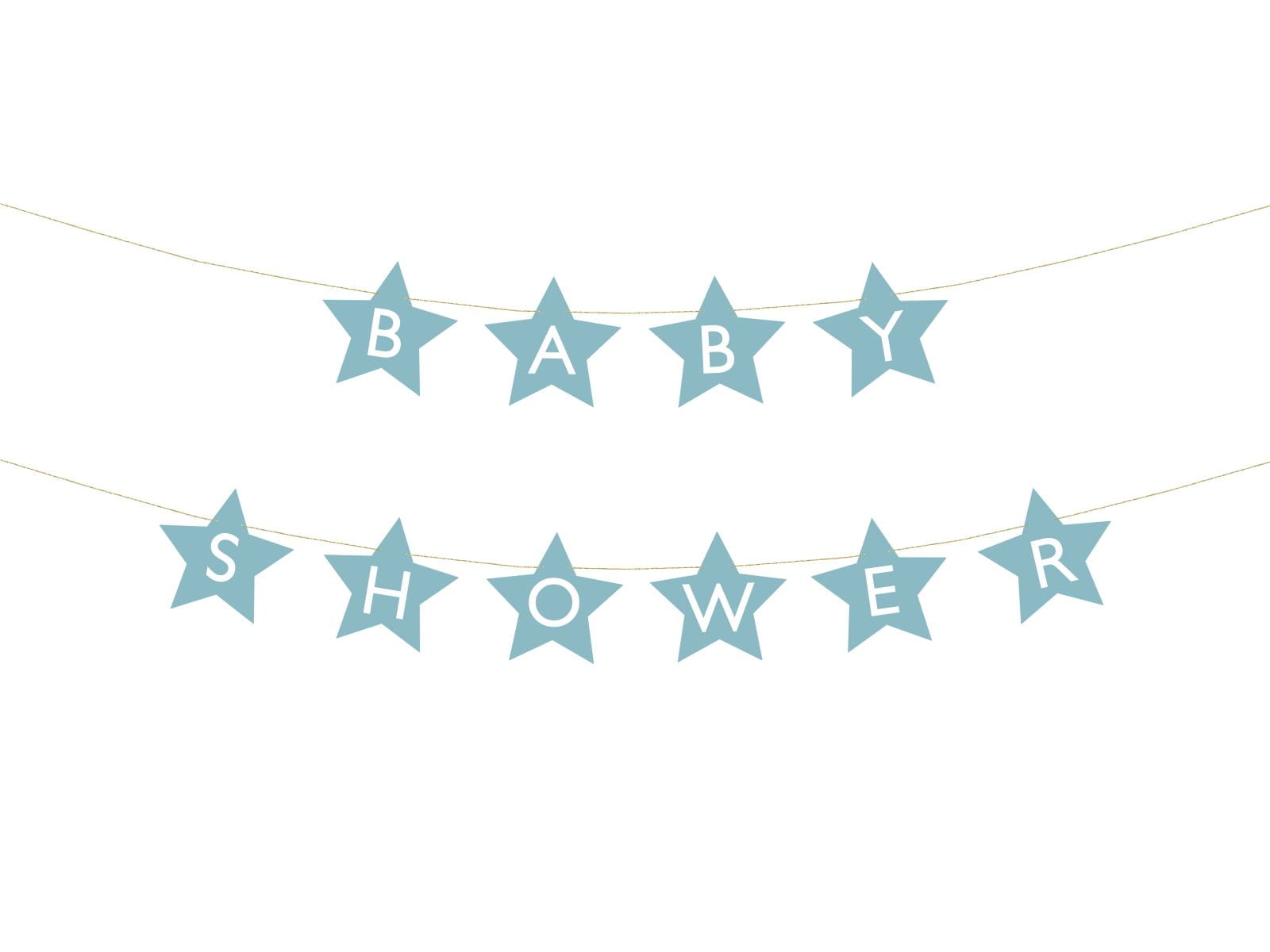Baner baby shower jasny niebieski 290 cm