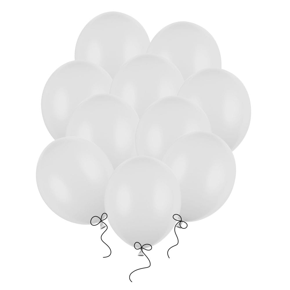 Balony białe pastelowe 27 cm 12 cali 50 szt - na komunie, ślub, wesele