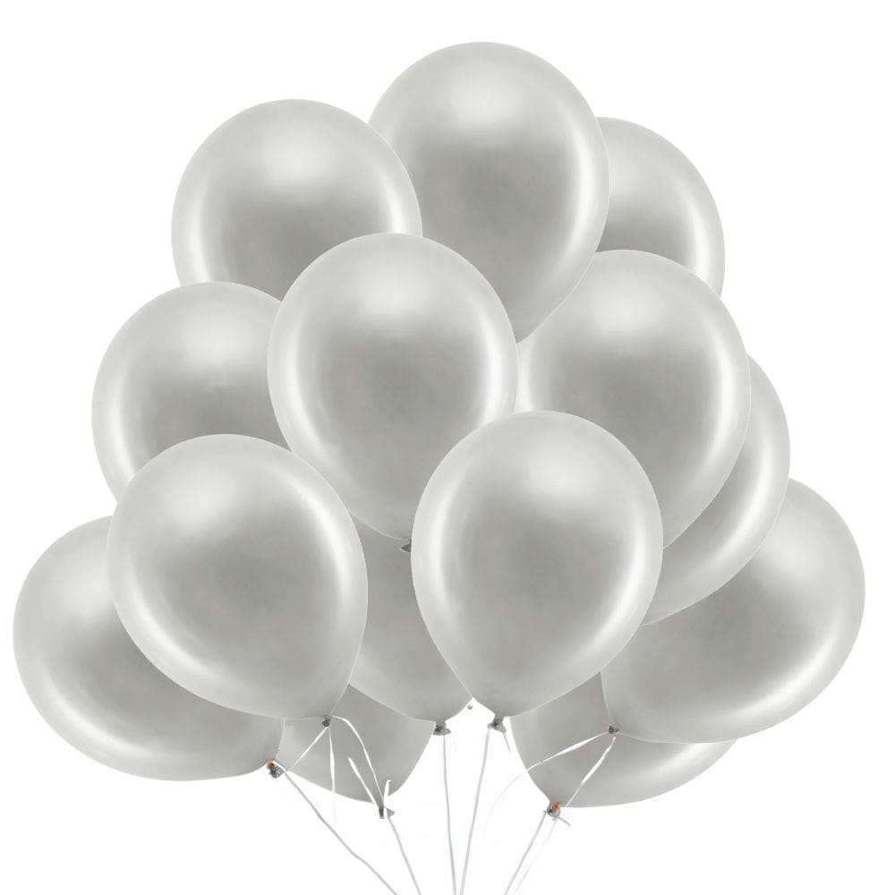 Balony srebrne metaliczne Rainbow 30 cm 100 szt